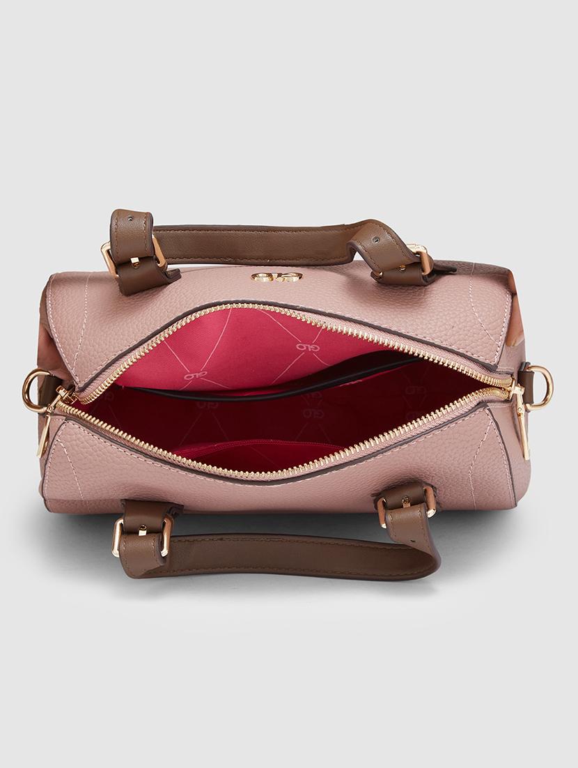 women solid leatherette handbag - 20405806 - Standard Image - 2