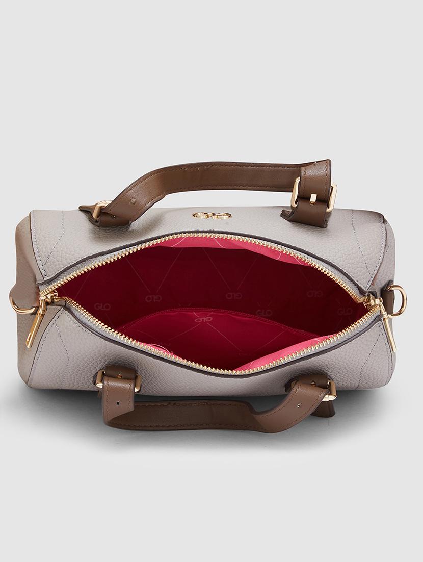 women solid leatherette handbag - 20405807 - Standard Image - 2