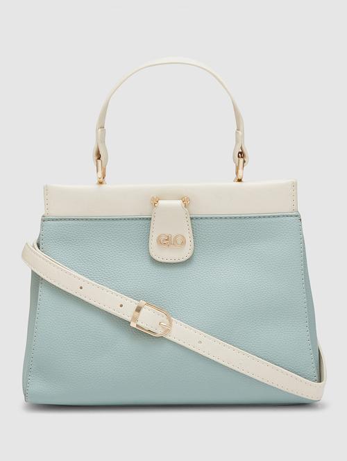 women solid leatherette handbag - 20405808 - Standard Image - 0
