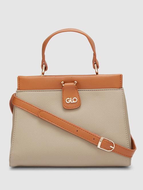 women solid leatherette handbag - 20405809 - Standard Image - 0