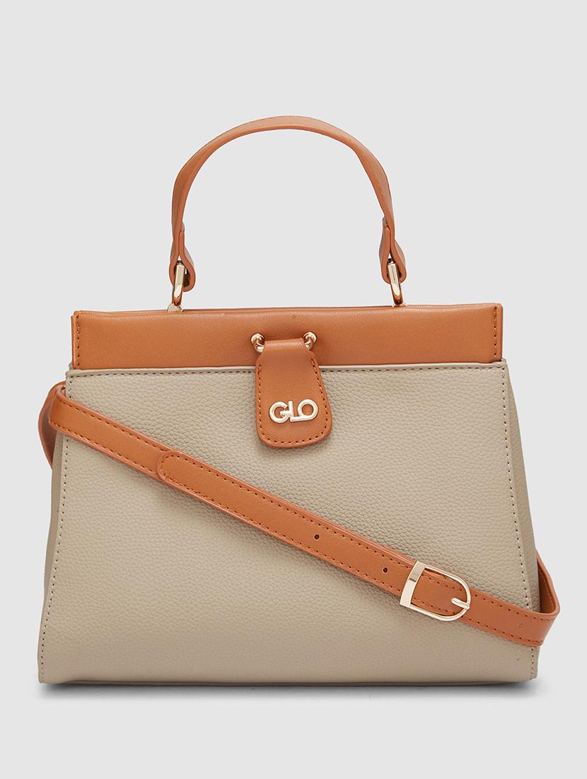 women solid leatherette handbag - 20405809 - Zoom Image - 0