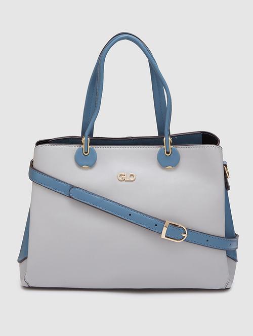 women solid leatherette handbag - 20405811 - Standard Image - 0