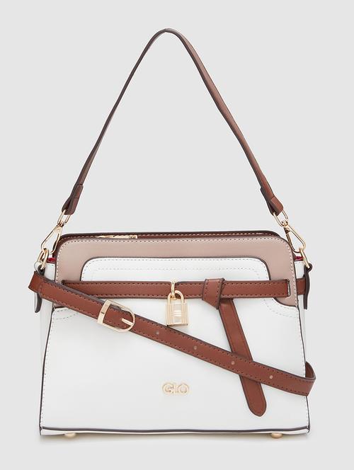 white leatherette (pu) handbag - 20405812 -  Standard Image - 0