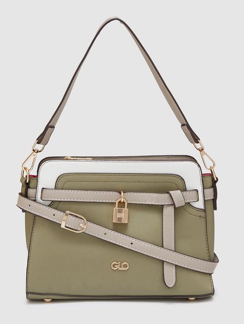 green leatherette (pu) handbag - 20405813 - Standard Image - 0