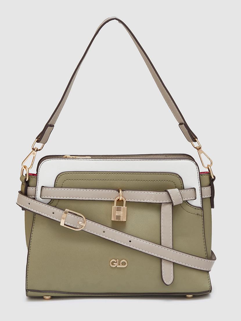 green leatherette (pu) handbag - 20405813 - Zoom Image - 0