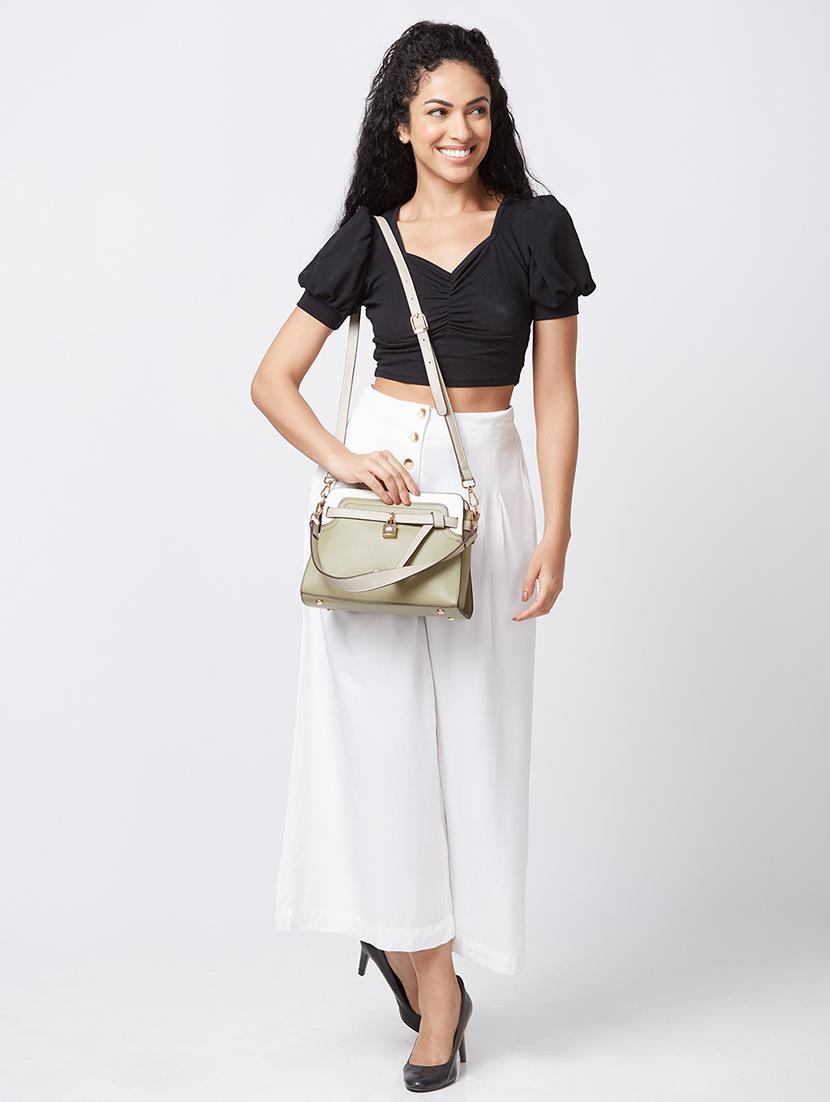green leatherette (pu) handbag - 20405813 - Standard Image - 7