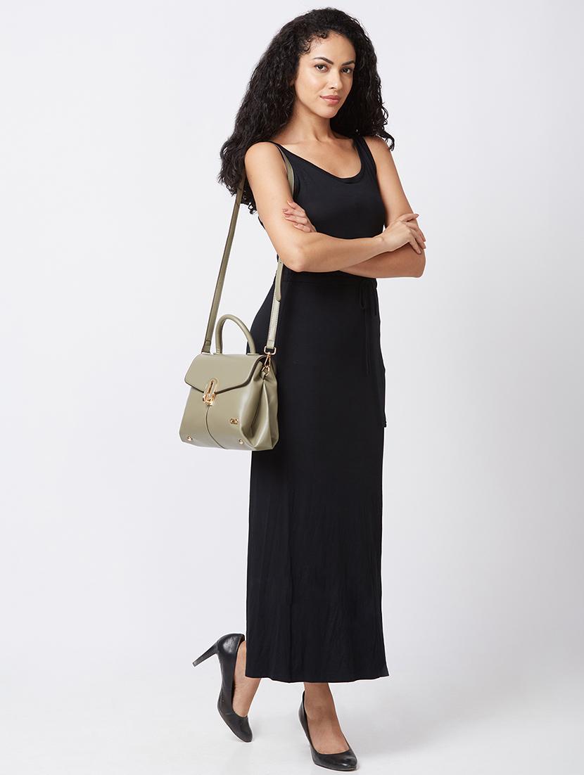 women solid leatherette handbag - 20405814 - Standard Image - 7