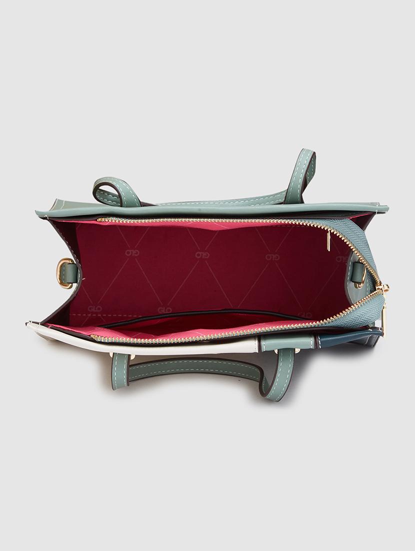 women color block leatherette handbag - 20405816 - Standard Image - 2