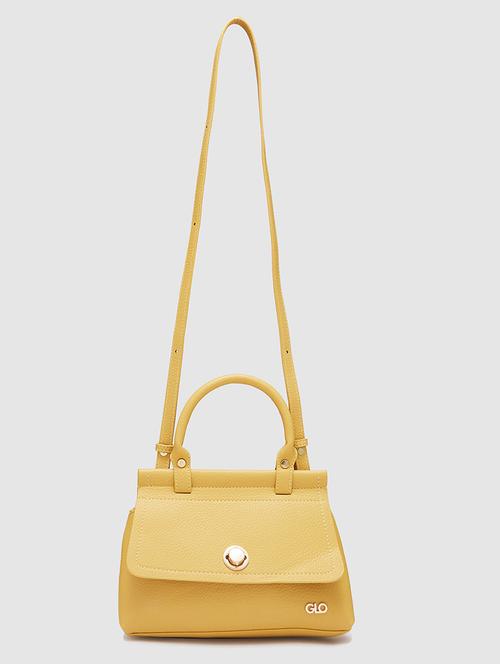 yellow leatherette (pu) handbag - 20405818 -  Standard Image - 0