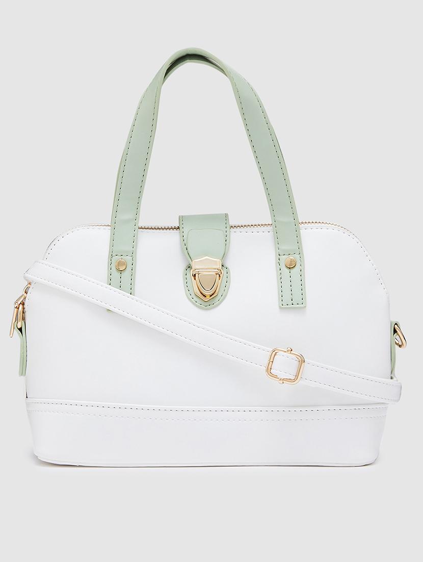 white leatherette (pu) regular handbag - 20405821 - Zoom Image - 0