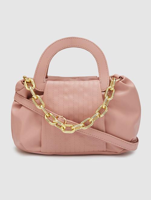 peach leatherette (pu) regular handbag - 20405822 -  Standard Image - 0