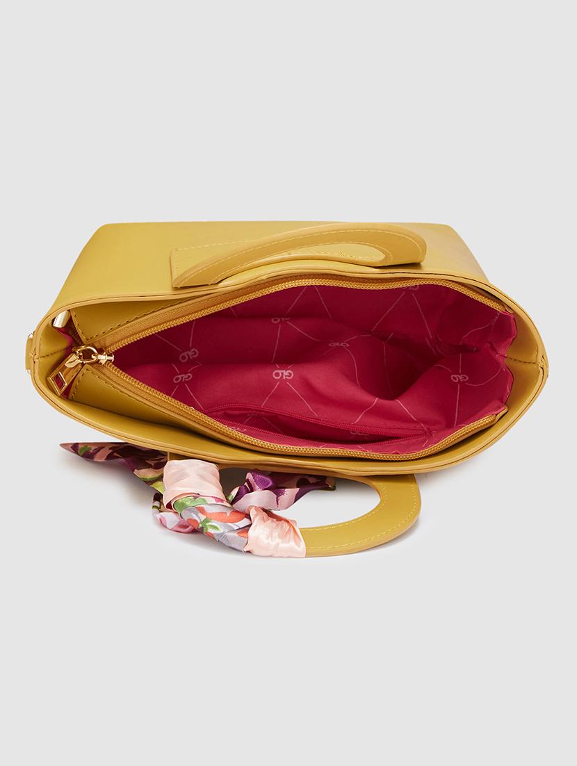 women solid leatherette handbag - 20405831 - Standard Image - 2
