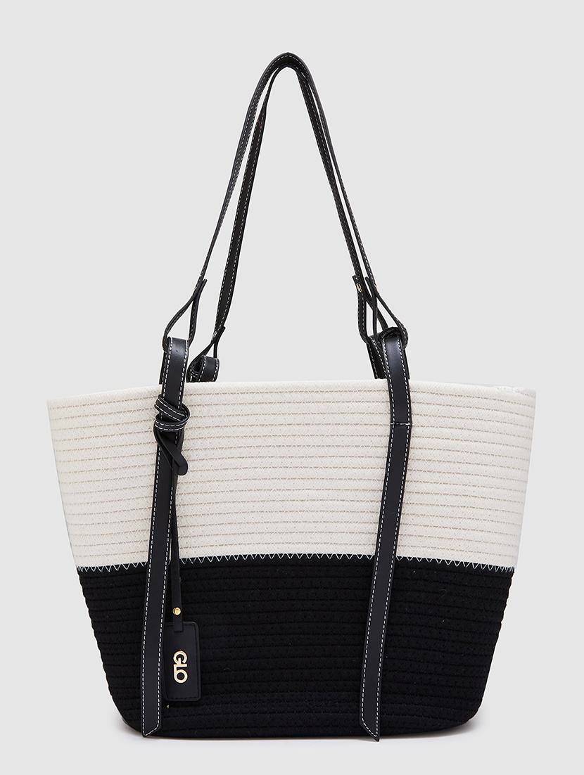 women color block leatherette handbag
