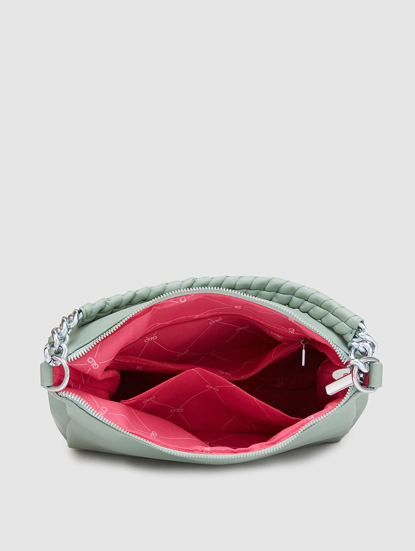 women solid leatherette hobo handbag - 20405857 - Standard Image - 2