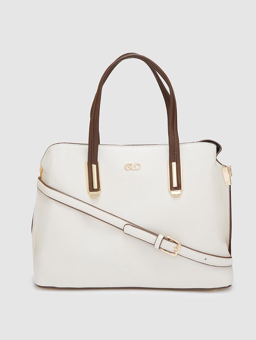women solid leatherette handbag - 20405864 -  Zoom Image - 0
