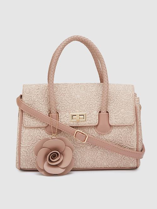 globus women nude textured casual handheld bag - 20405869 -  Standard Image - 0