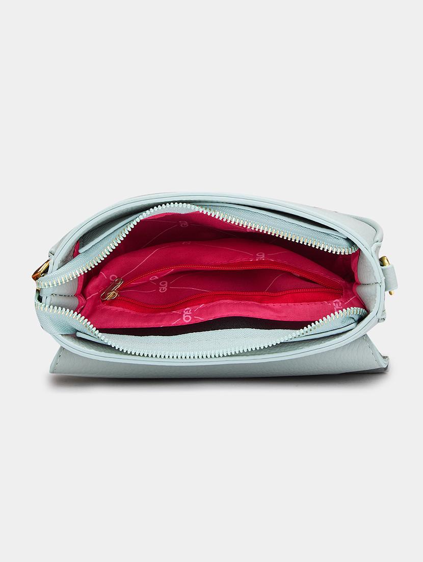 women solid leatherette handbag - 20405884 - Standard Image - 2