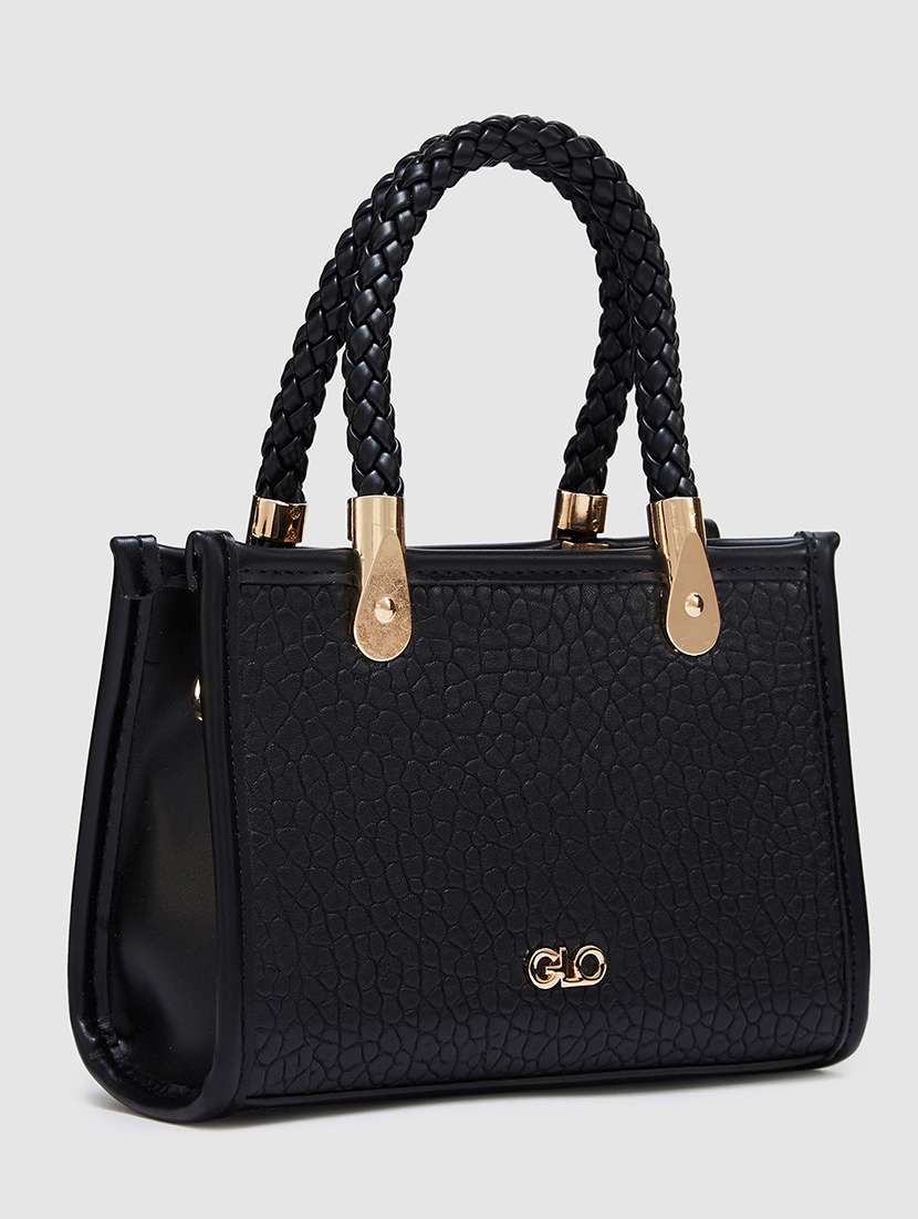 Women Texture Leatherette Handbag