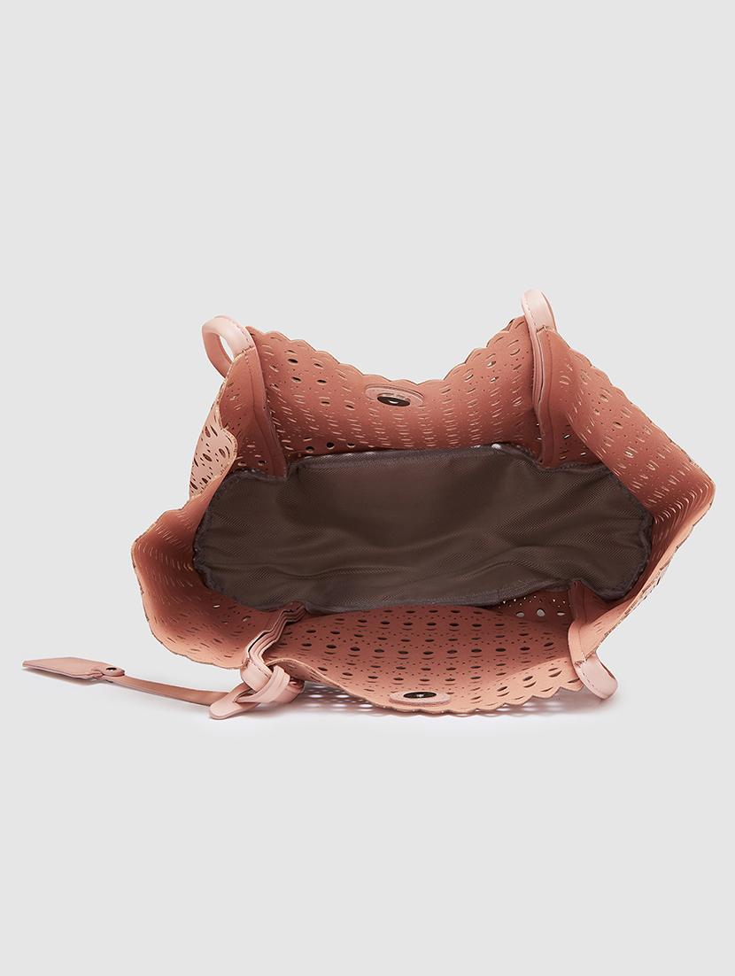 women cut work leatherette handbag - 20405888 - Standard Image - 2