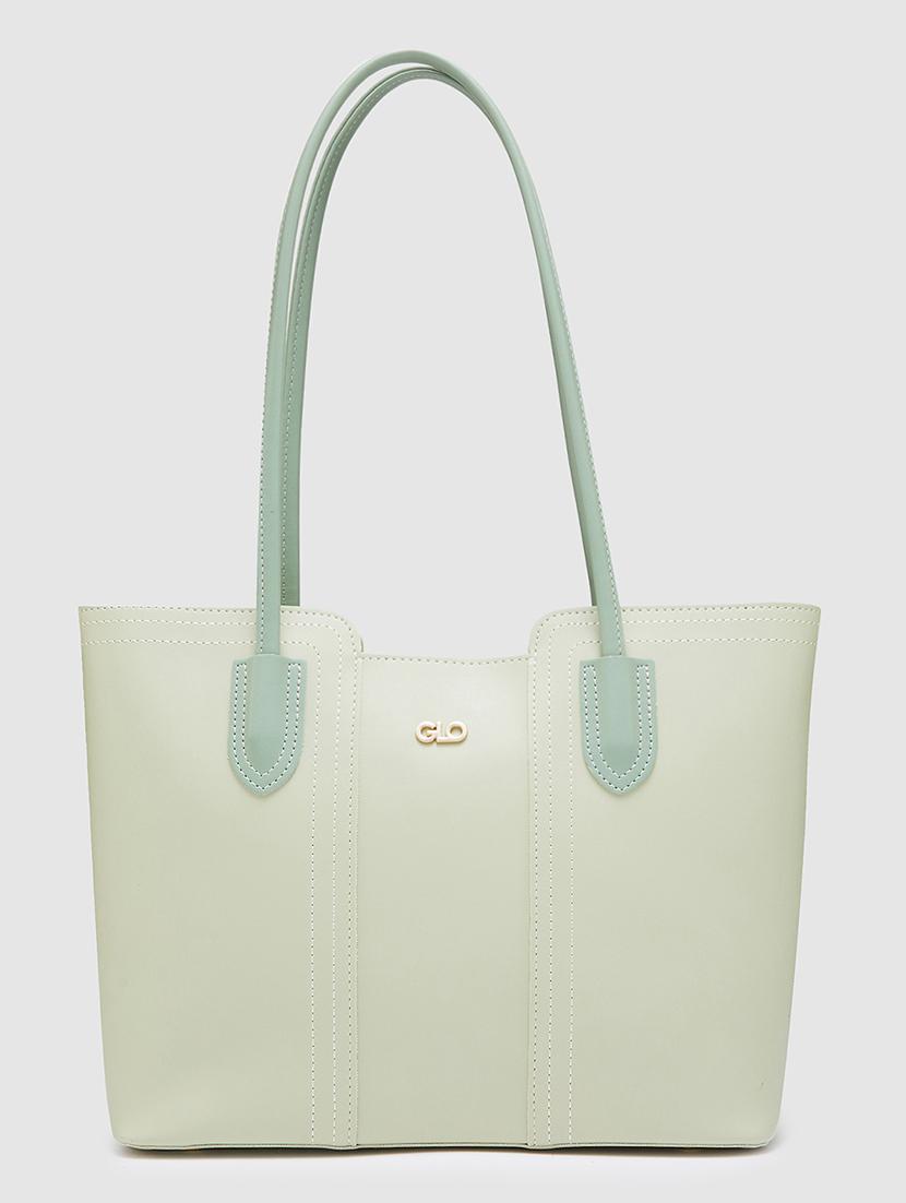 women solid leatherette handbag - 20405890 - Zoom Image - 0