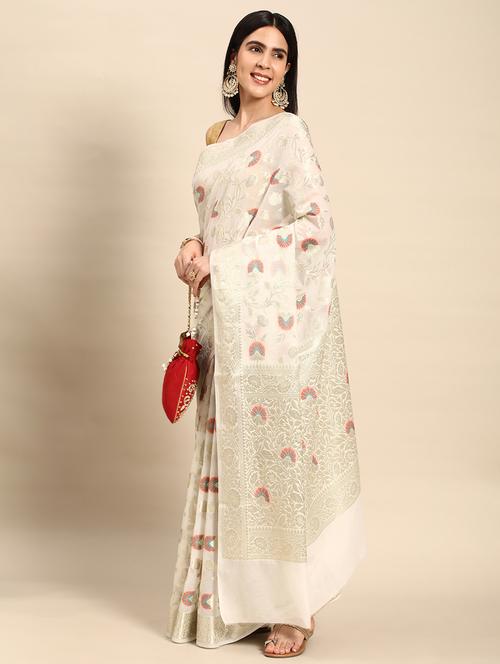 women's banarasi saree with blouse - 20405960 -  Standard Image - 0
