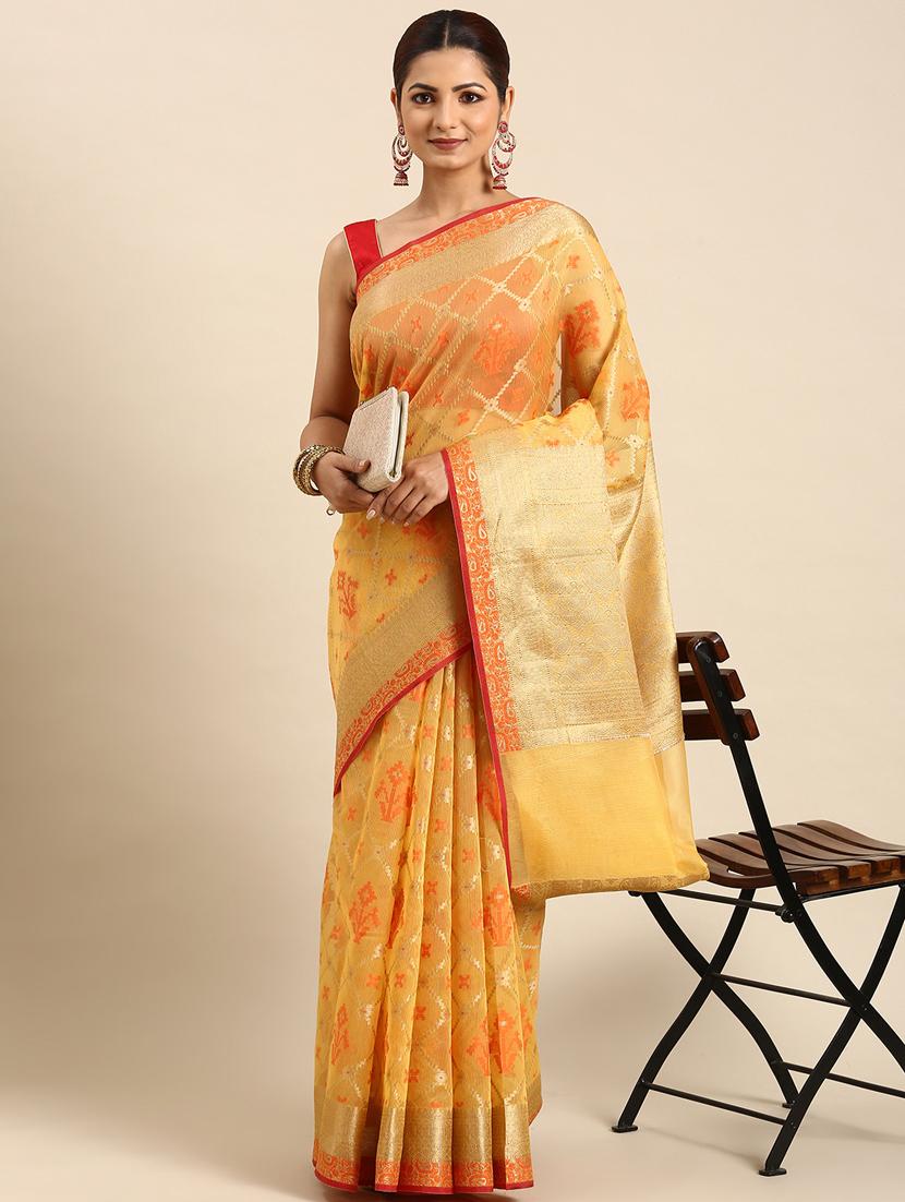 women's banarasi saree with blouse - 20406024 -  Zoom Image - 0
