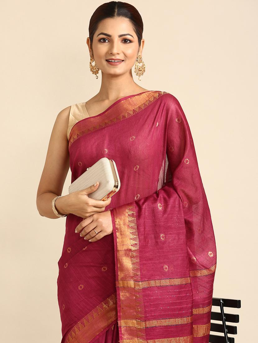 women's self design purple colored saree with blouse - 20406030 - Standard Image - 2