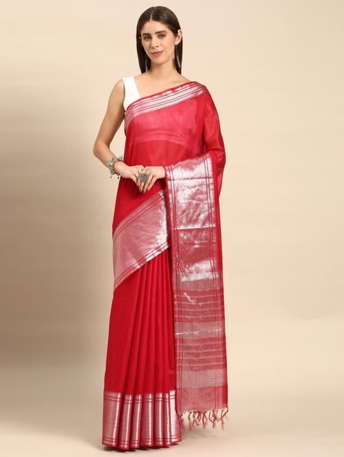 women's self design maroon colored saree with blouse - 20406120 -  Standard Image - 0