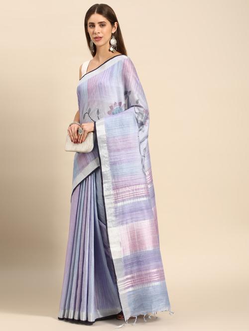 women's self design purple colored saree with blouse - 20406277 - Standard Image - 0