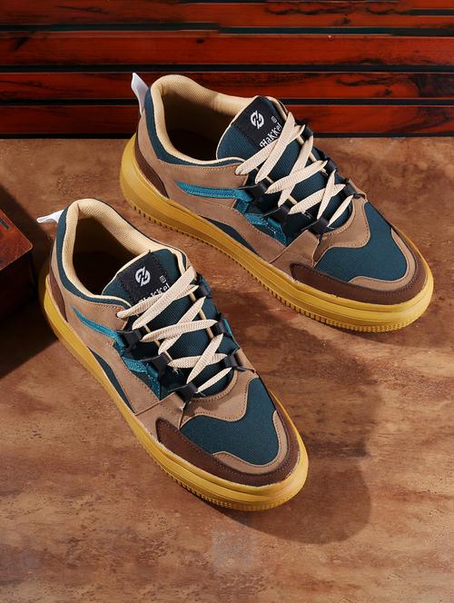 men color block multi colored lace up sneaker - 20406571 -  Standard Image - 0
