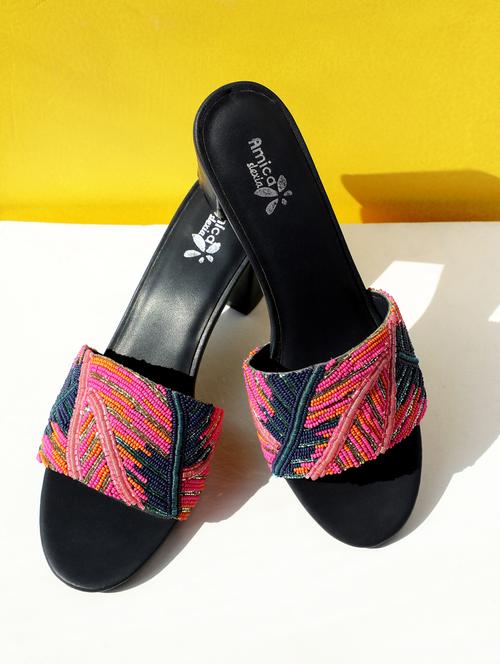 women embellished ethnic sandals - 20406733 - Standard Image - 0