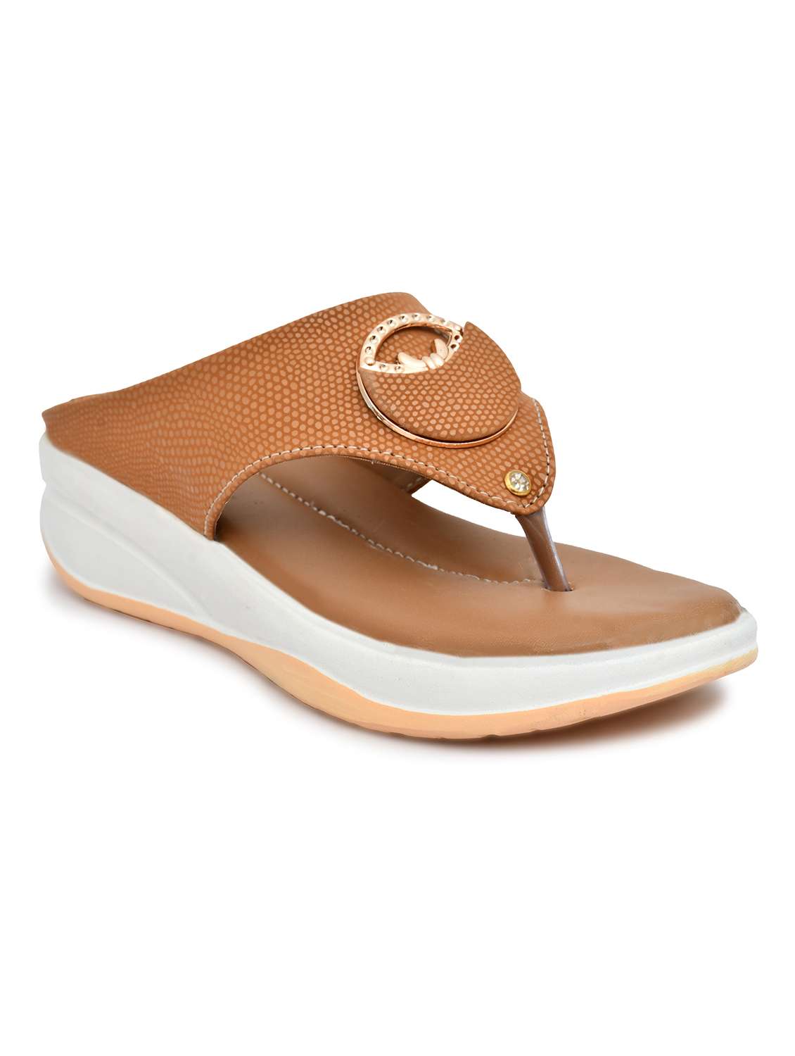 women's beige toe separator wedges - 20406842 -  Standard Image - 2