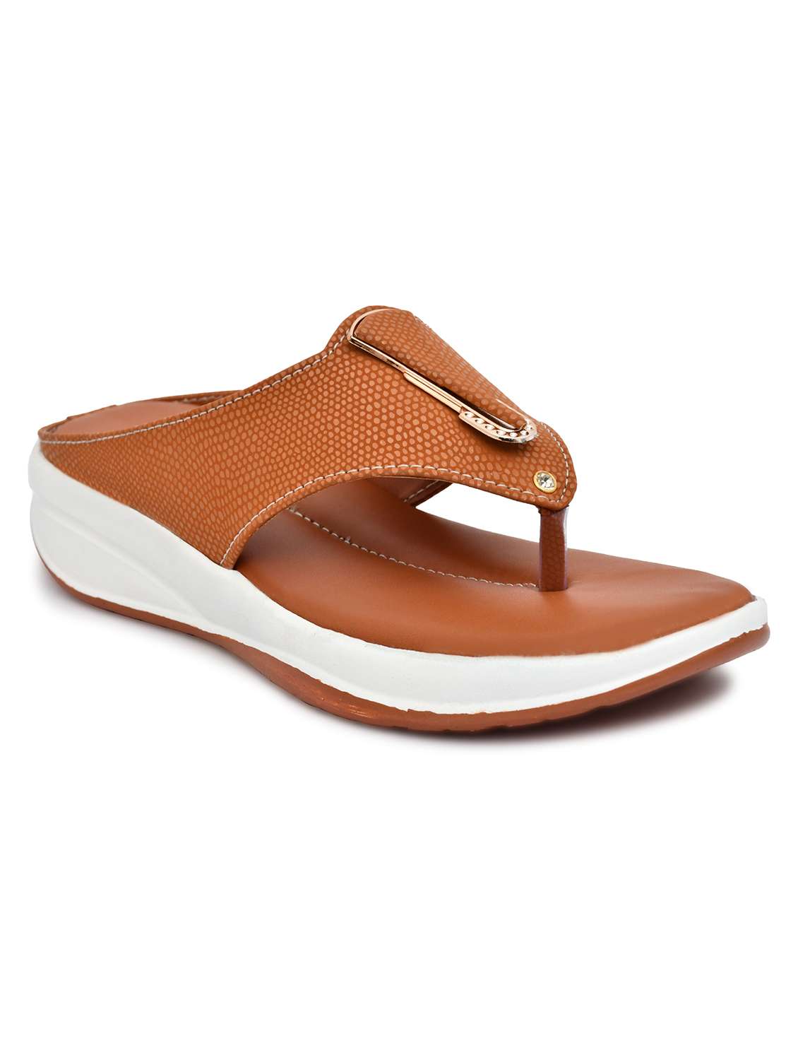 women's bronze toe separator sandal - 20406849 -  Standard Image - 2