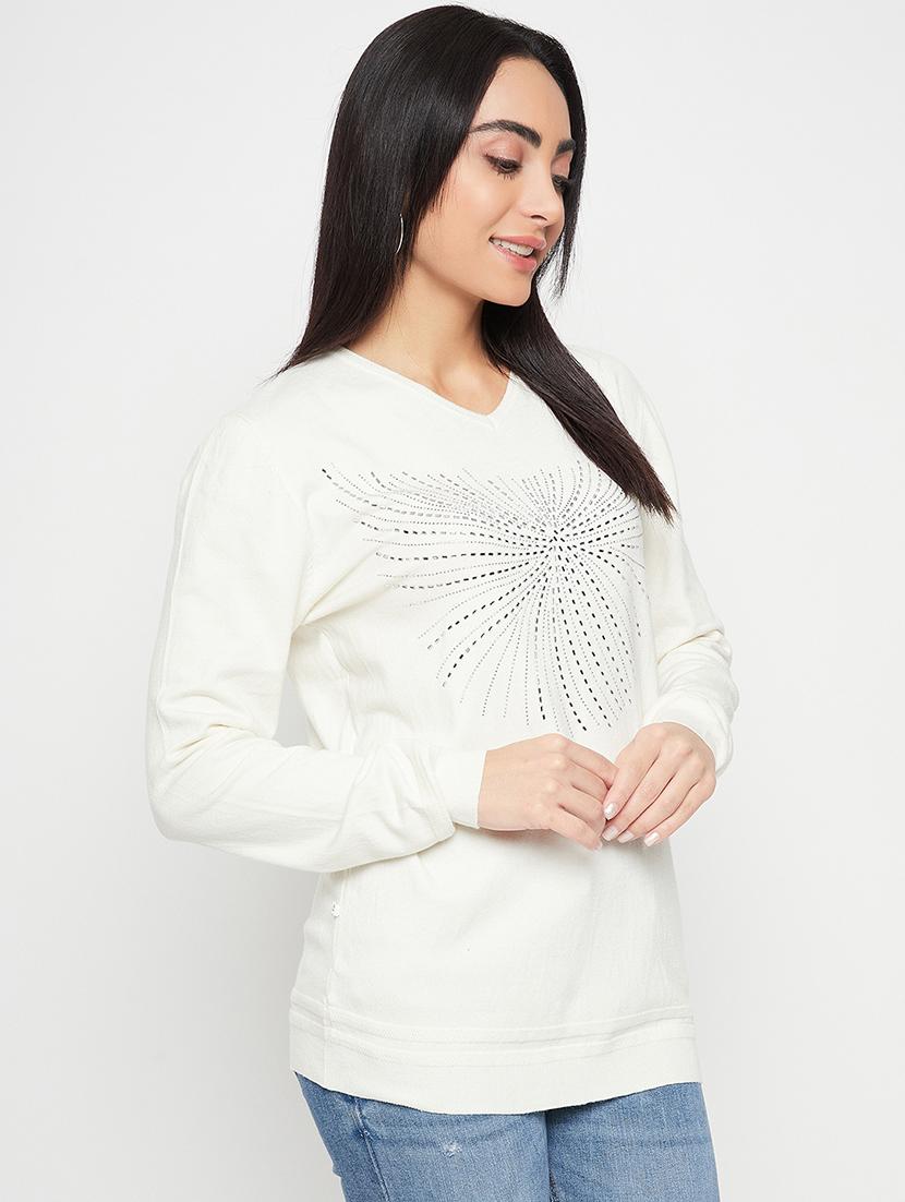 women white wool regular pullover - 20409219 - Standard Image - 2