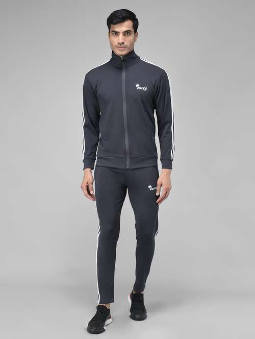 grey taped ankle length track suit - 20409284 - Standard Image - 0