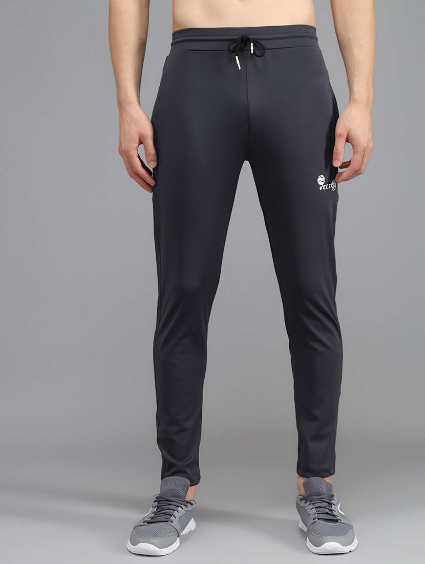 men's solid ankle length track pant