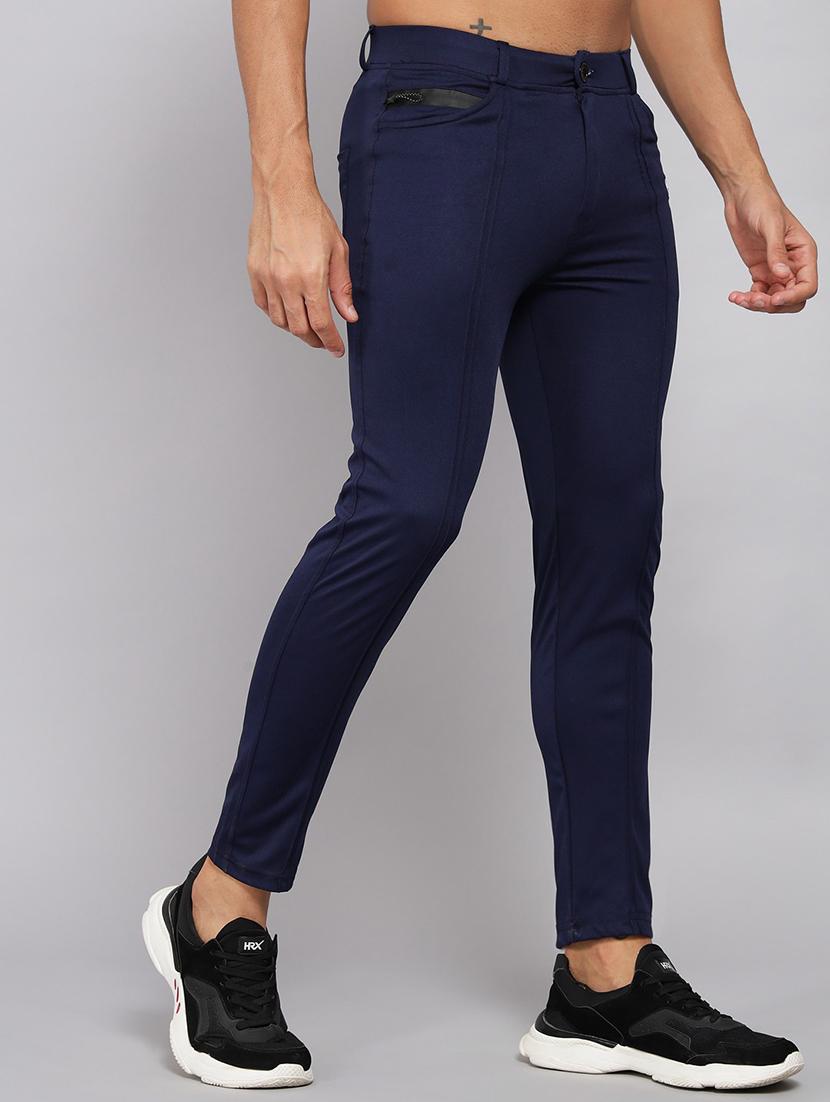 men's solid ankle length track pant - 20409353 - Standard Image - 2