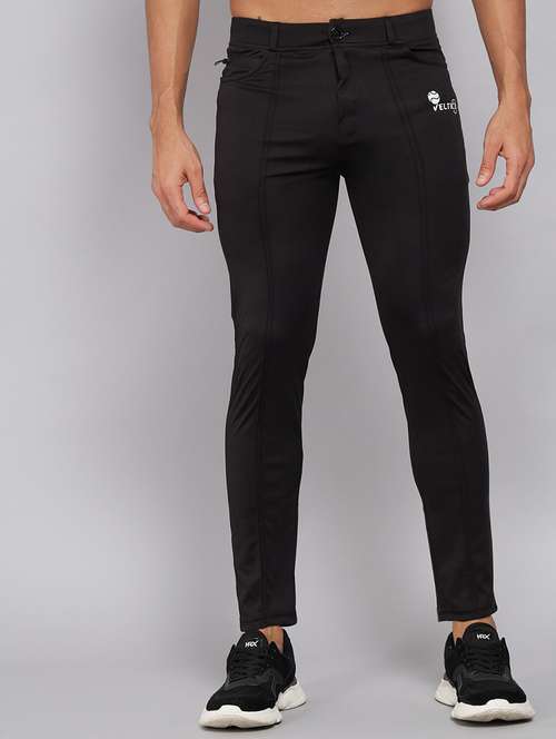 men's solid ankle length track pant - 20409356 - Standard Image - 0