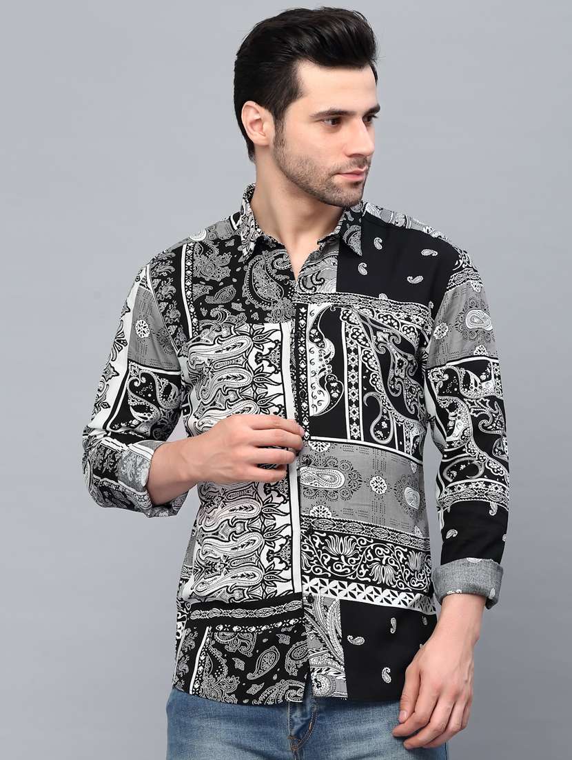 black cotton casual shirt