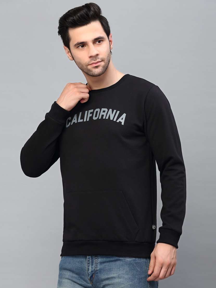 men long sleeved chest print sweatshirt - 20410848 -  Standard Image - 2