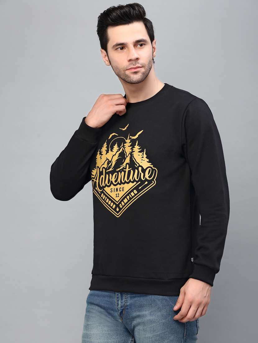 men front print crew neck sweatshirt - 20410849 -  Standard Image - 2