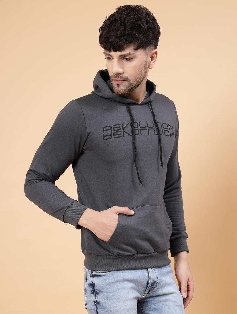 men long sleeved chest print sweatshirt - 20410857 - Standard Image - 2