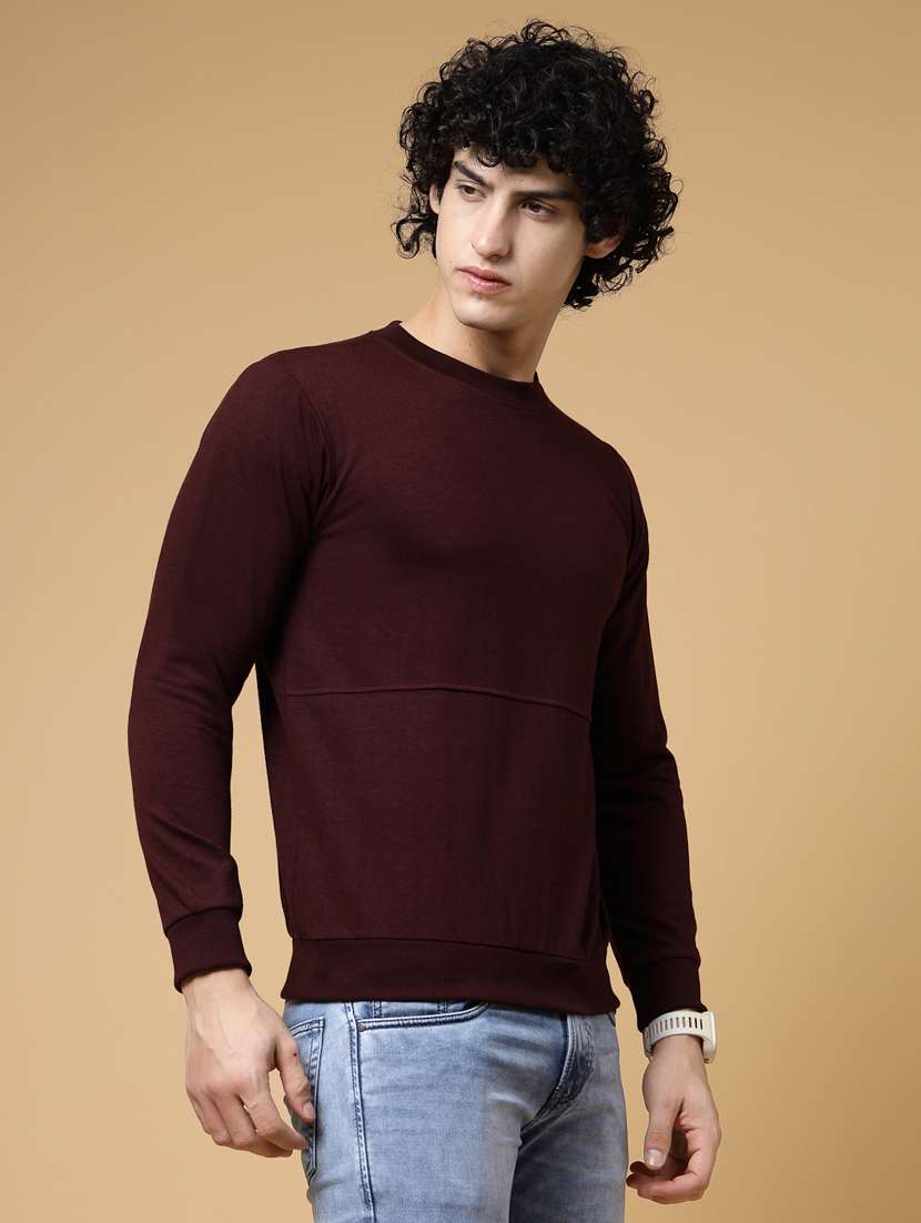 men round neck solid sweatshirt - 20410884 -  Standard Image - 2