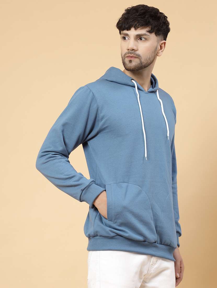 men long sleeved solid sweatshirt - 20410887 - Standard Image - 2