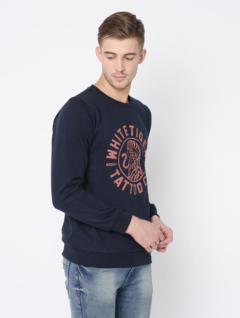 men long sleeved front printed sweatshirt - 20410889 - Standard Image - 2