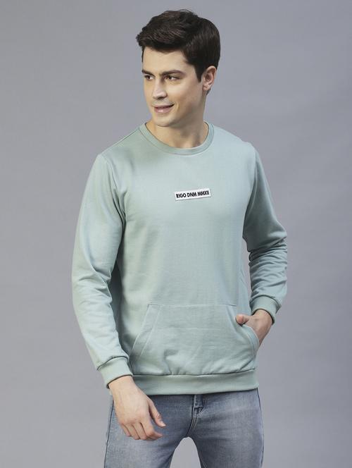 men long sleeved chest print sweatshirt - 20410896 - Standard Image - 0