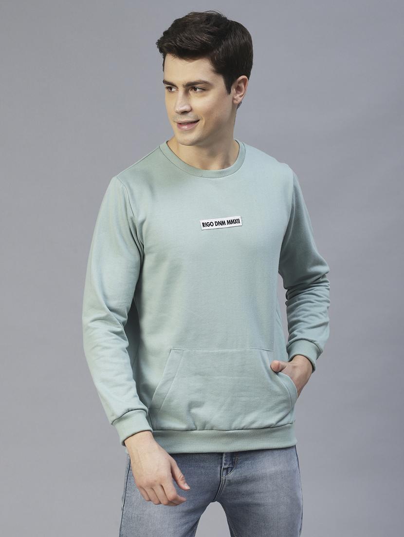 men long sleeved chest print sweatshirt - 20410896 - Zoom Image - 0
