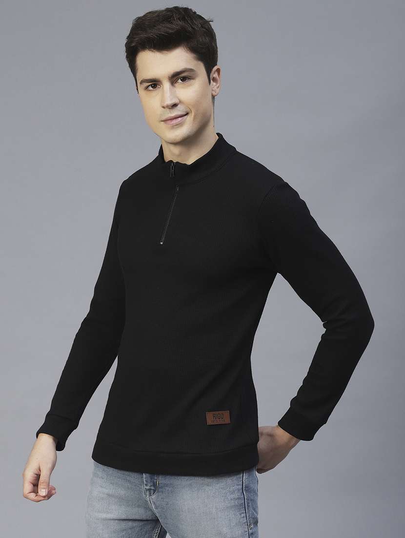 men long sleeved solid sweatshirt - 20410932 - Standard Image - 2