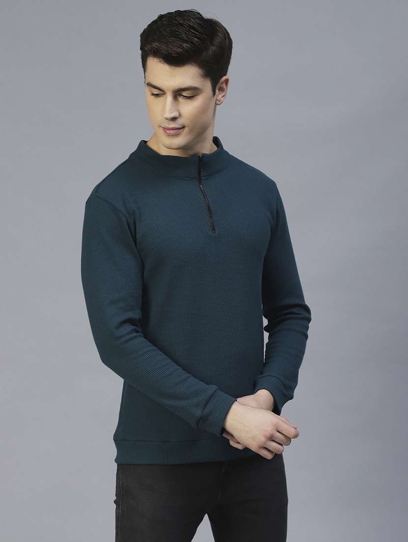 men long sleeved solid sweatshirt - 20410934 - Standard Image - 2