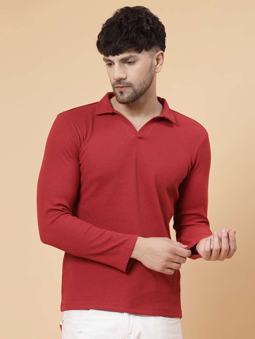 men solid polo t-shirt